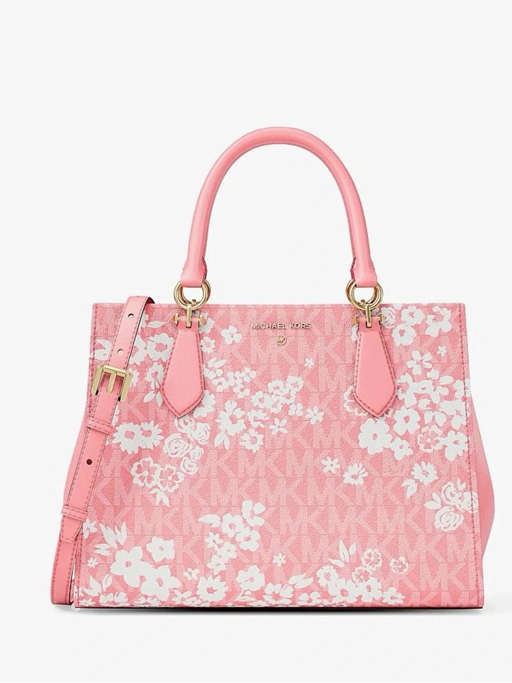 MICHAEL KORS Marilyn Medium Printed Signature Logo Satchel-NWT - Picture 9 of 9